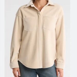 NWOT ELIE TAHARI Corduroy Shirt Jacket with hidden snaps